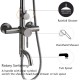 Outdoor Shower Fixtures SUS 304 Stainless Steel All Metal 3 Function Exposed Shower Faucet Set Brushed Nickel